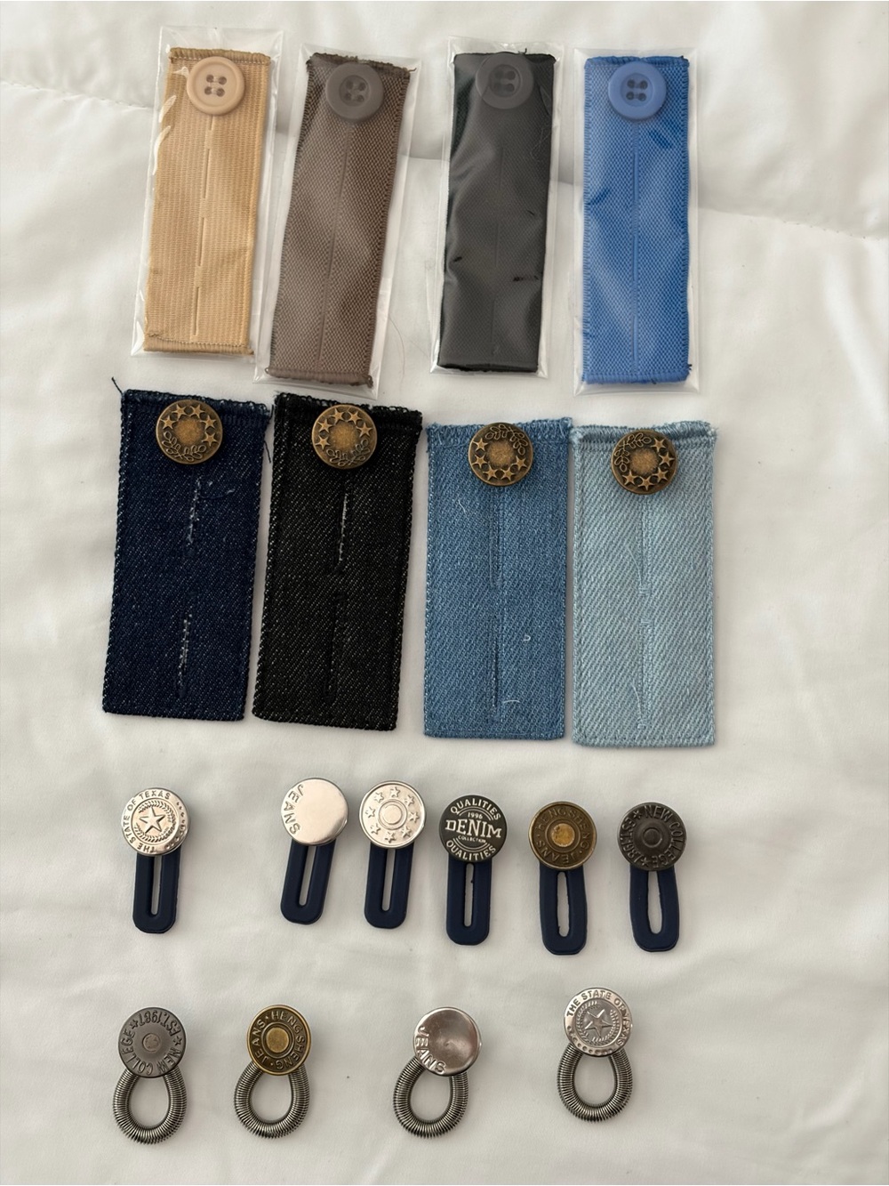 Men's Denim & Fabric Button Extenders - Assorted Colors